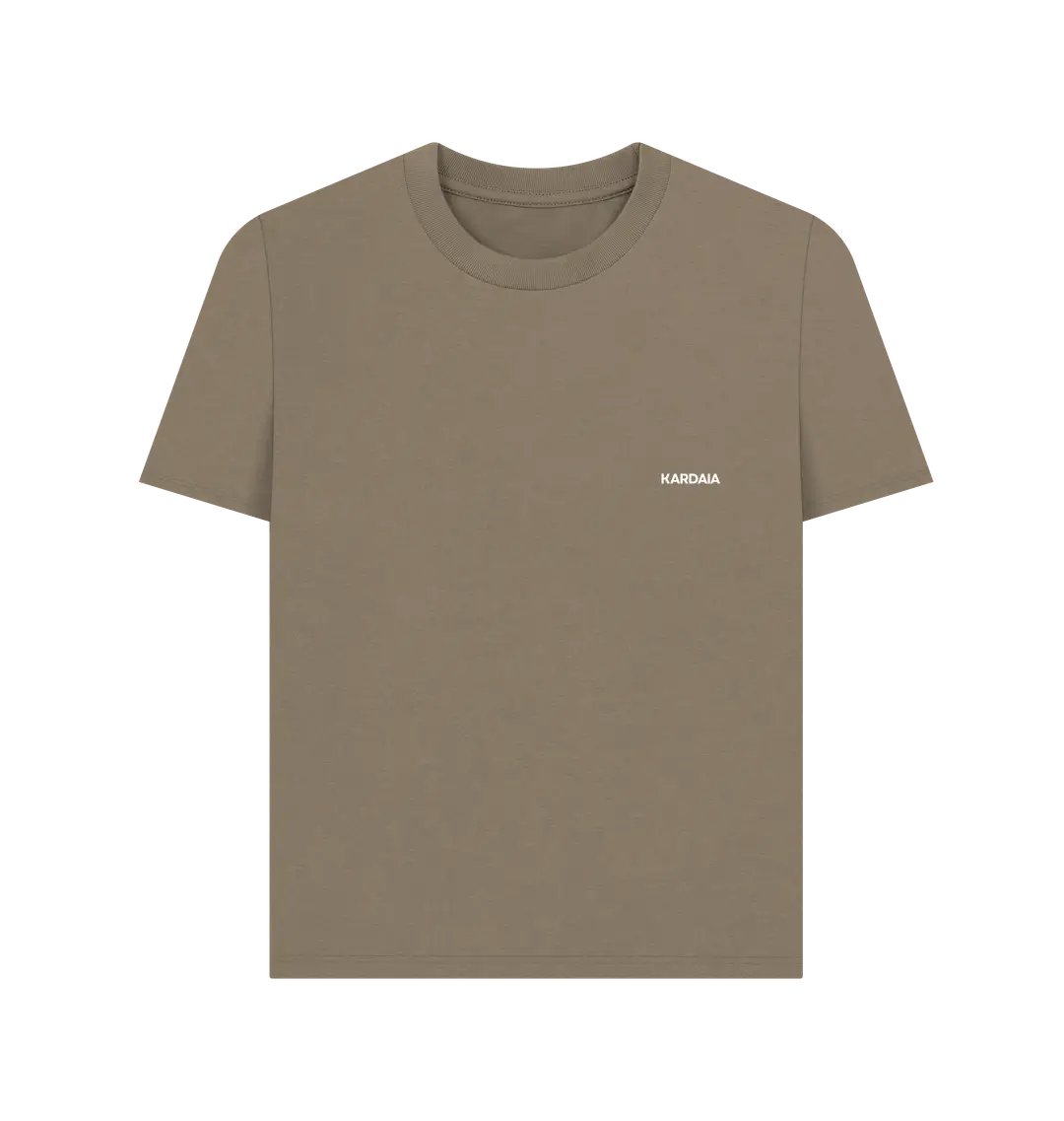 t-shirt femme coupe droite en coton bio taupe minérale