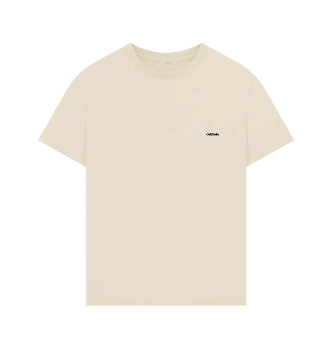 t-shirt oversize beige clair KARDAIA femme vue à plat face