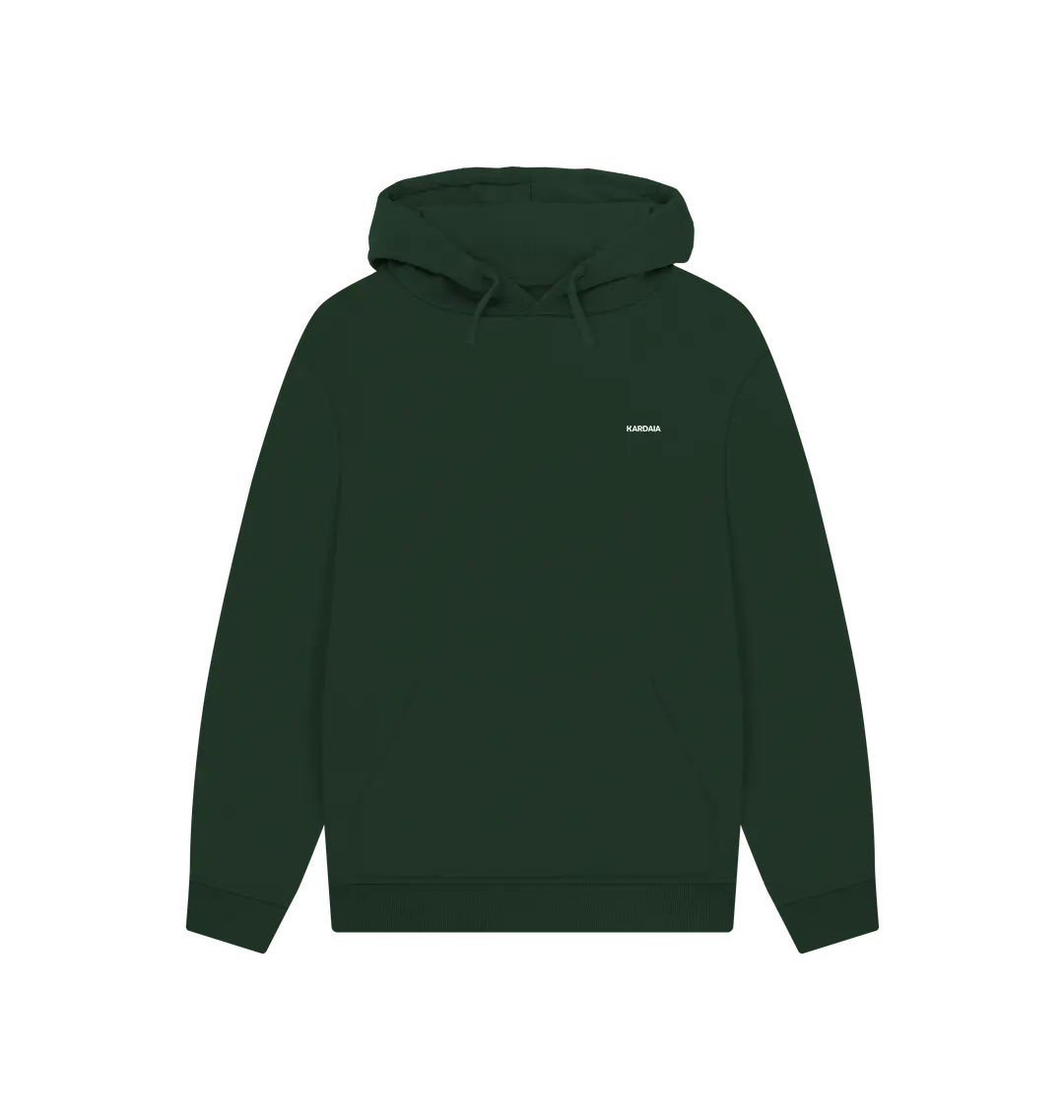 sweat à capuche femme KARDAIA vu à plat de face sur fond noir