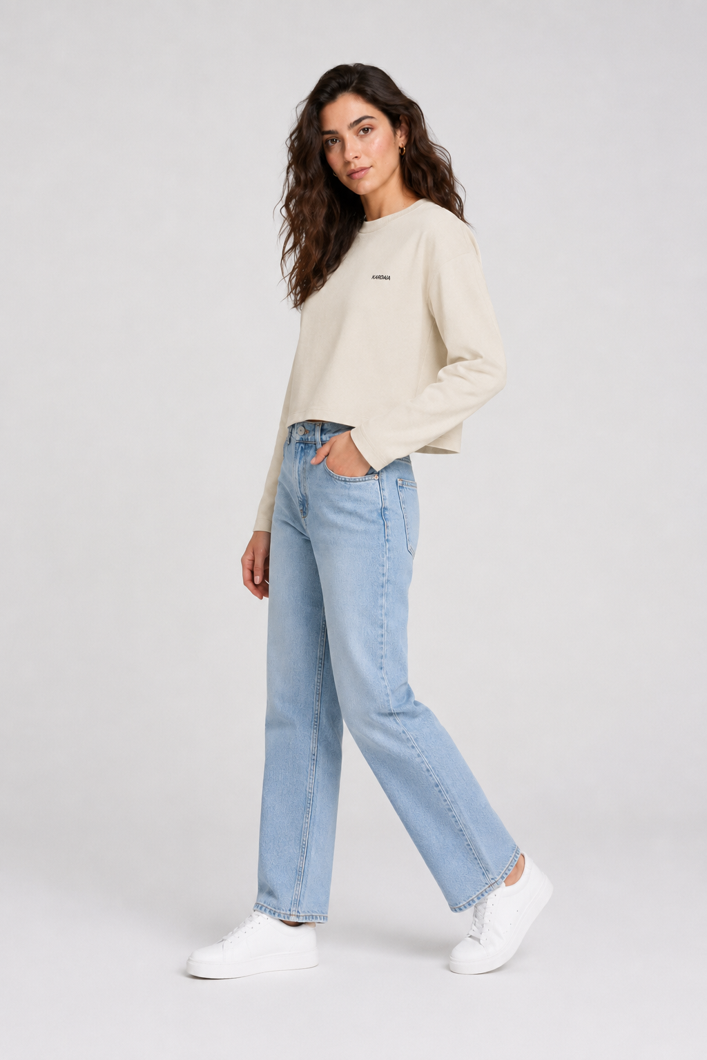Pull Boxy Femme Coton Bio – Teinte Minérale