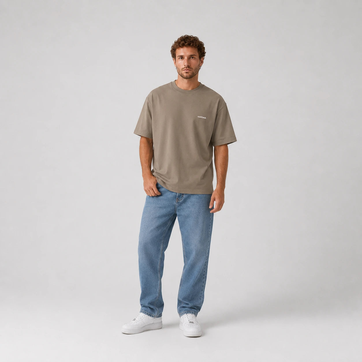 T-shirt Oversize Homme en Coton Bio – Tons Neutres