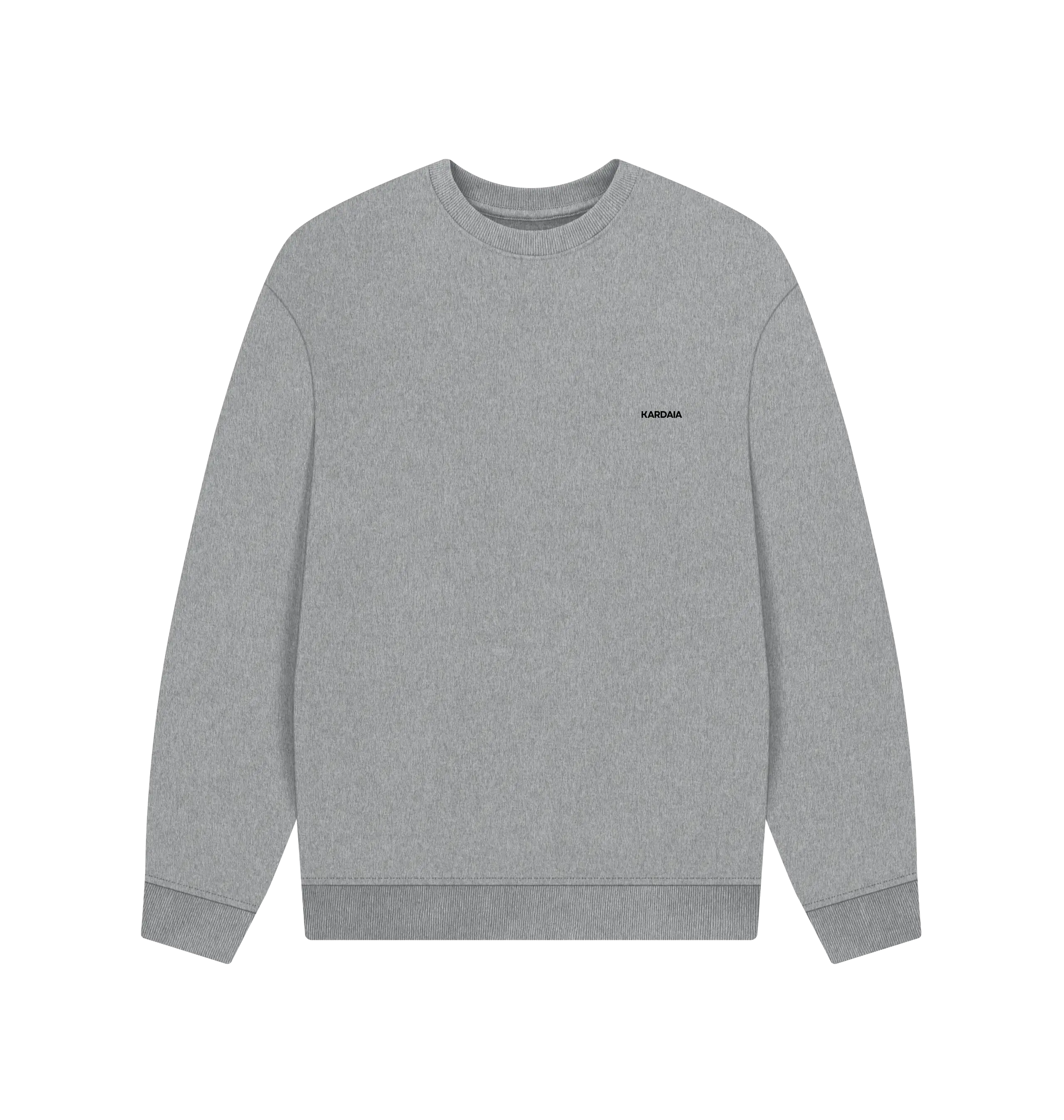 pull oversize gris pierre KARDAIA en coton bio, coupe moderne et minimaliste