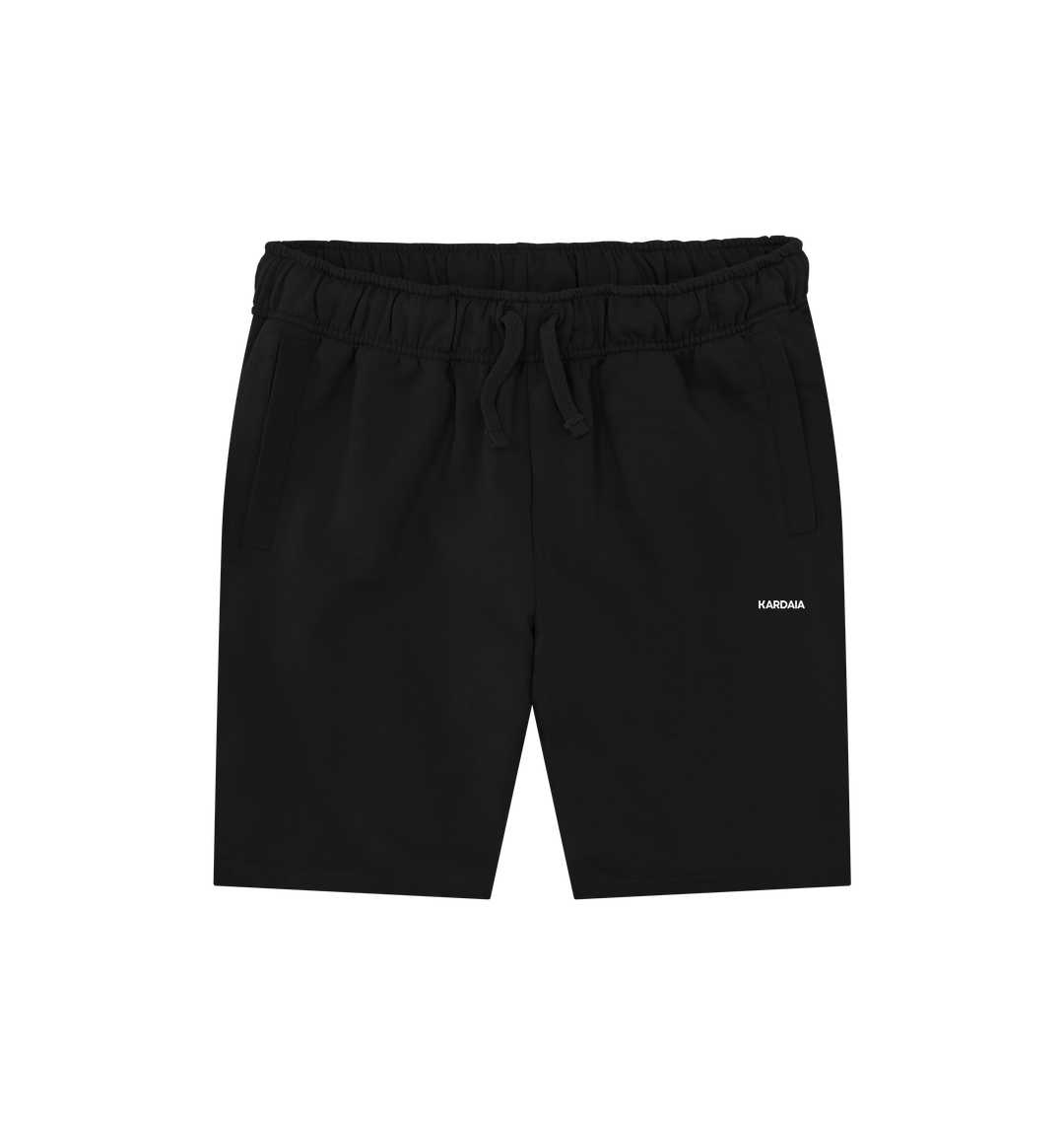 Short noir KARDAIA à plat, avec cordon et poches latérales