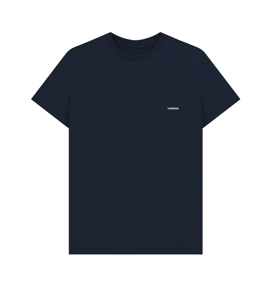 t-shirt basic navy KARDAIA homme à plat sur fond neutre