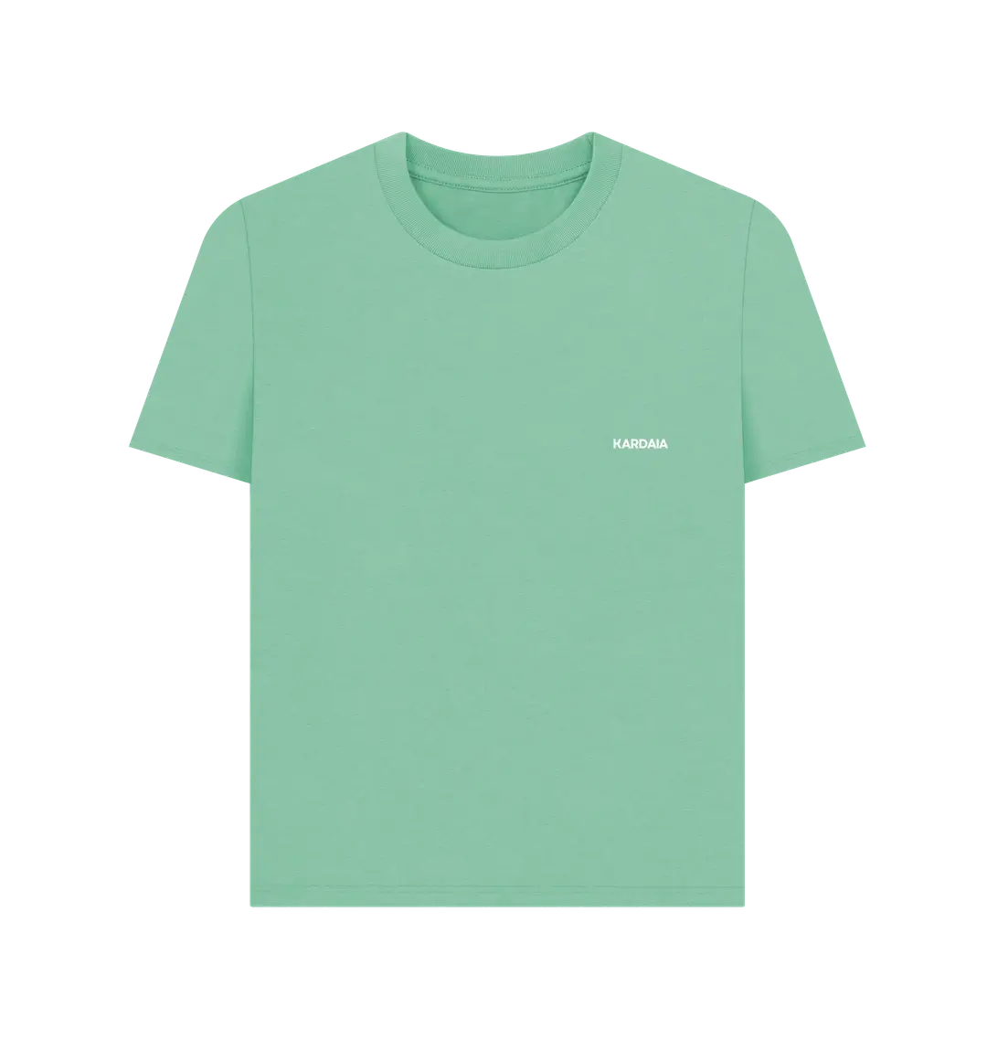 t-shirt femme col rond en coton bio couleur vert menthe