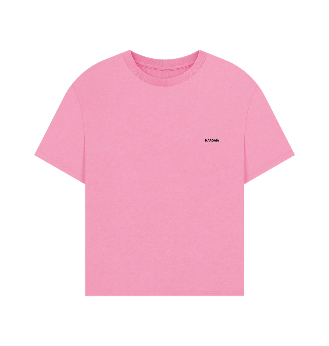 t-shirt oversize rose vif KARDAIA femme à plat sur fond neutre